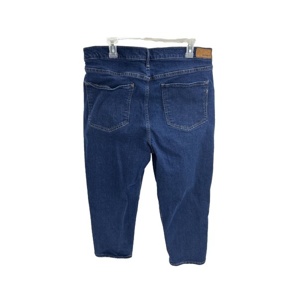 Express Womens Size 14 Short Super High Rise Mom Jeans Blue Denim Casual - Picture 3 of 6